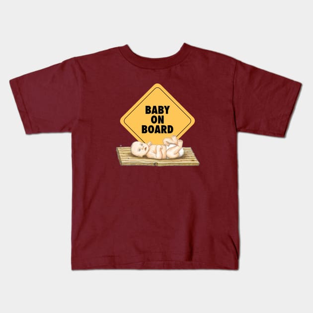 Baby on Board Kids T-Shirt by Studio Phillips